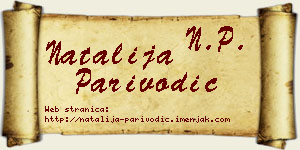 Natalija Parivodić vizit kartica